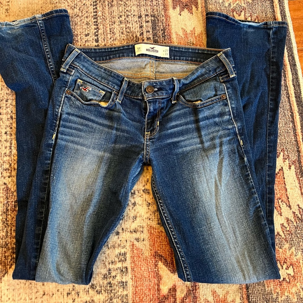 Hollister Blue Washed Flare Jeans